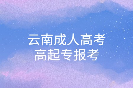云南成人高考高起專報考