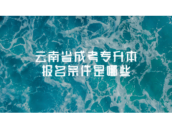 云南省成考專升本報(bào)名條件