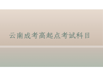 云南成考高起點考試科目