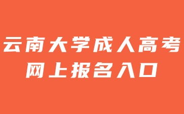2024年云南大學(xué)成人高考網(wǎng)上報名入口是那個？